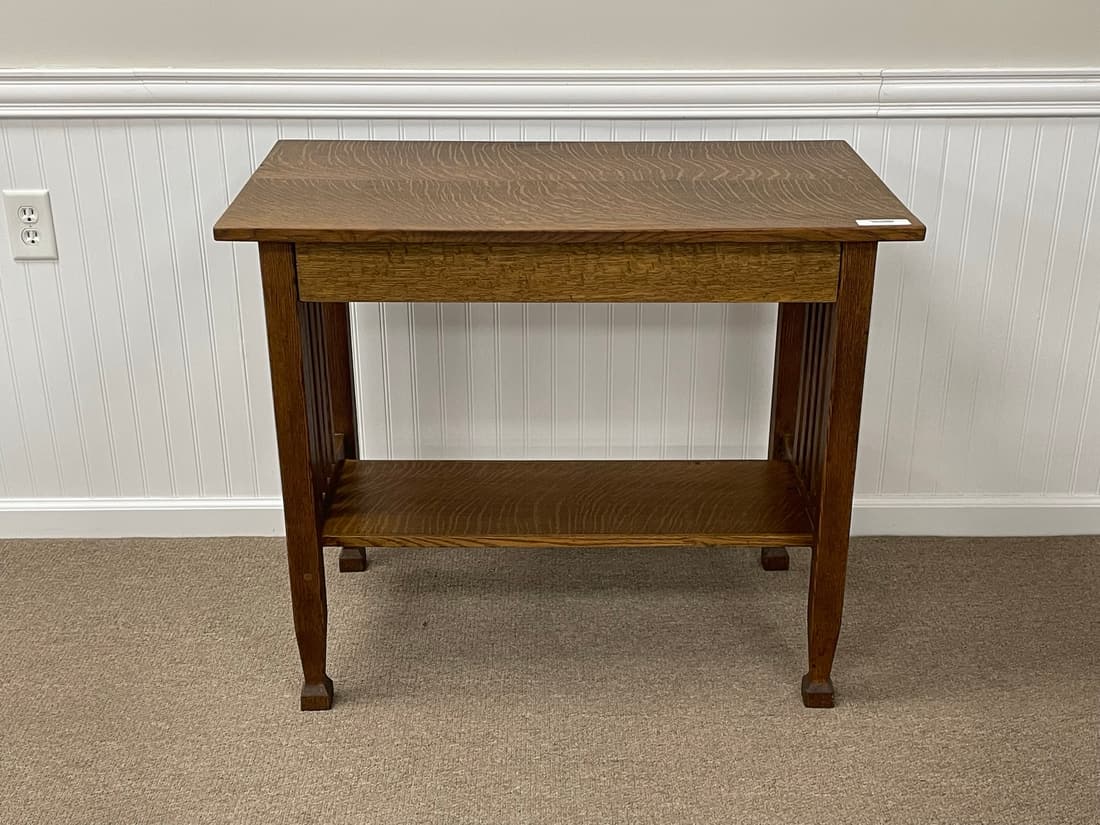 Mission Oak Single Drawer Stand / Desk (1 of 4)