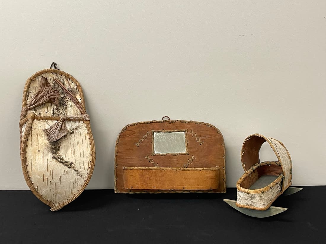 3 Vintage Birch Bark Decorative Accessories (1 of 4)