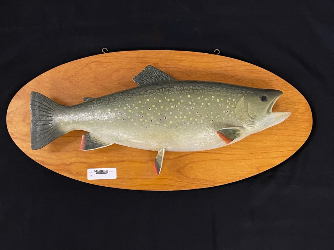 Wooden Carved & Painted Lake Trout 1952 (1 of 3)