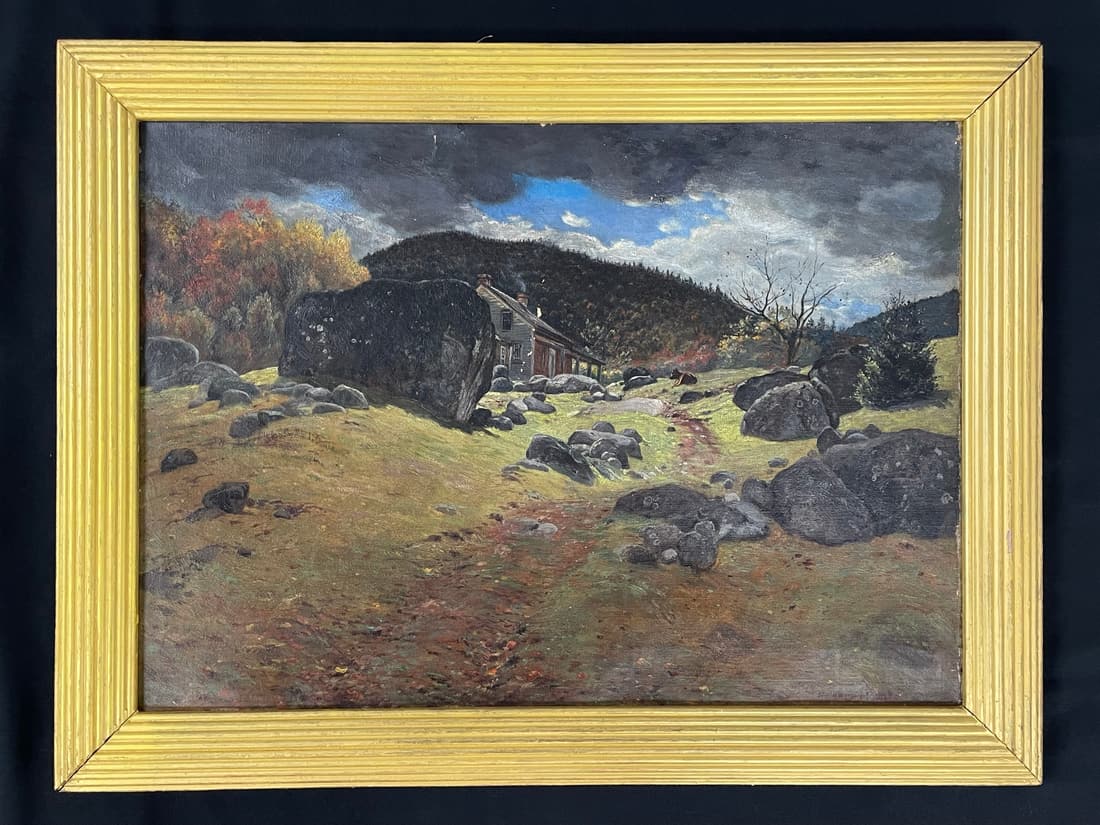 John W. Mansfield Oil on Canvas Painting (1 of 5)