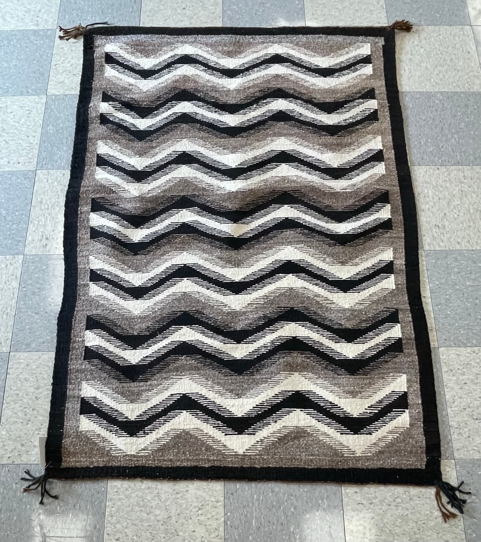 Navajo Rug - Brown / Black / Cream (1 of 4)