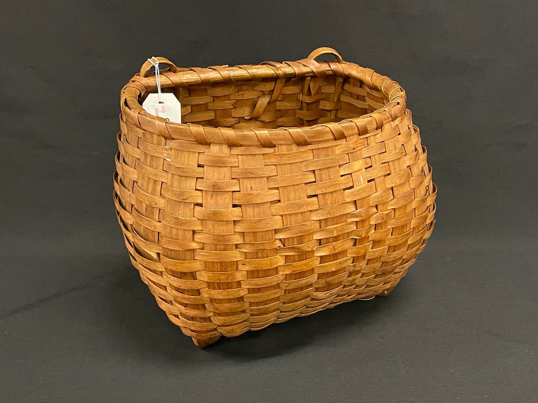 Ash Splint Open Top Basket Auction