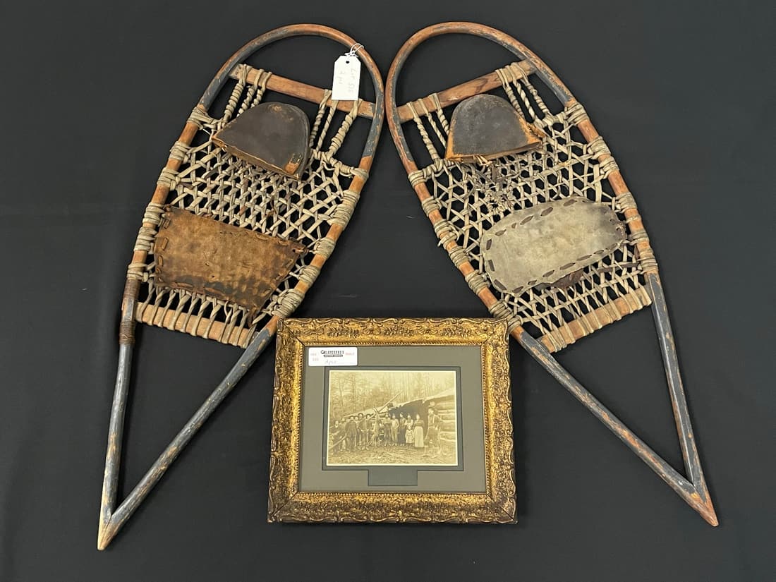 Painted Snow Shoes and Adirondack Framed Photo (1 of 3)