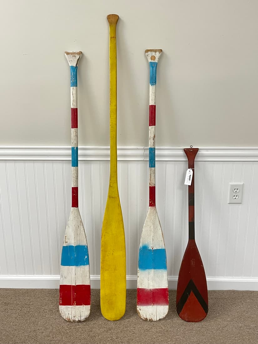4 Painted Canoe Paddles (1 of 3)