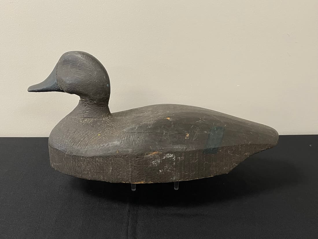 Lawrence La Flair Black Duck Decoy: Ogdensburg, NY. Circa 1940.