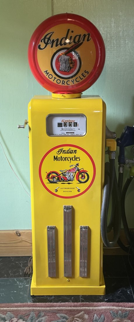 Indian Motorcycle Restored Gas Pump (1 of 7)