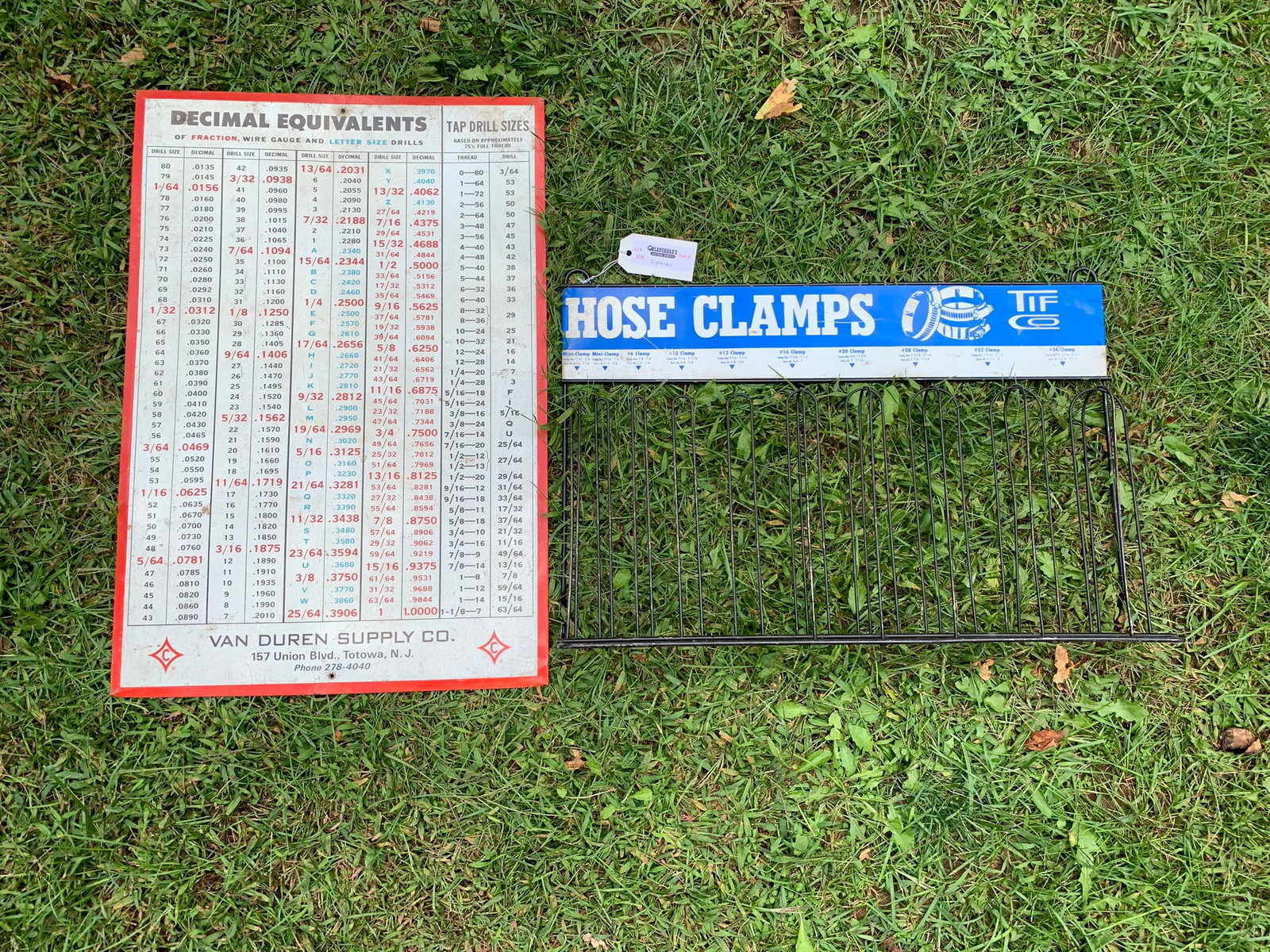 Hose Clamp Display Rack and Metal Sign (1 of 3)