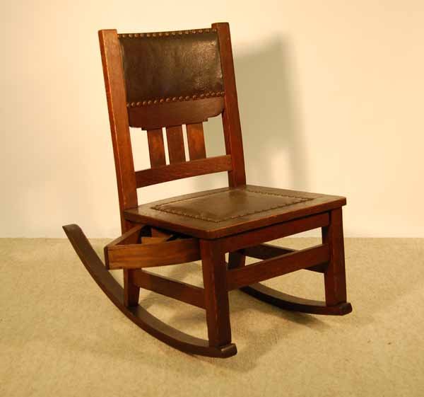 Mission Oak Sewing Rocker with Drawer: Mission Oak Sewing Rocker with Drawer