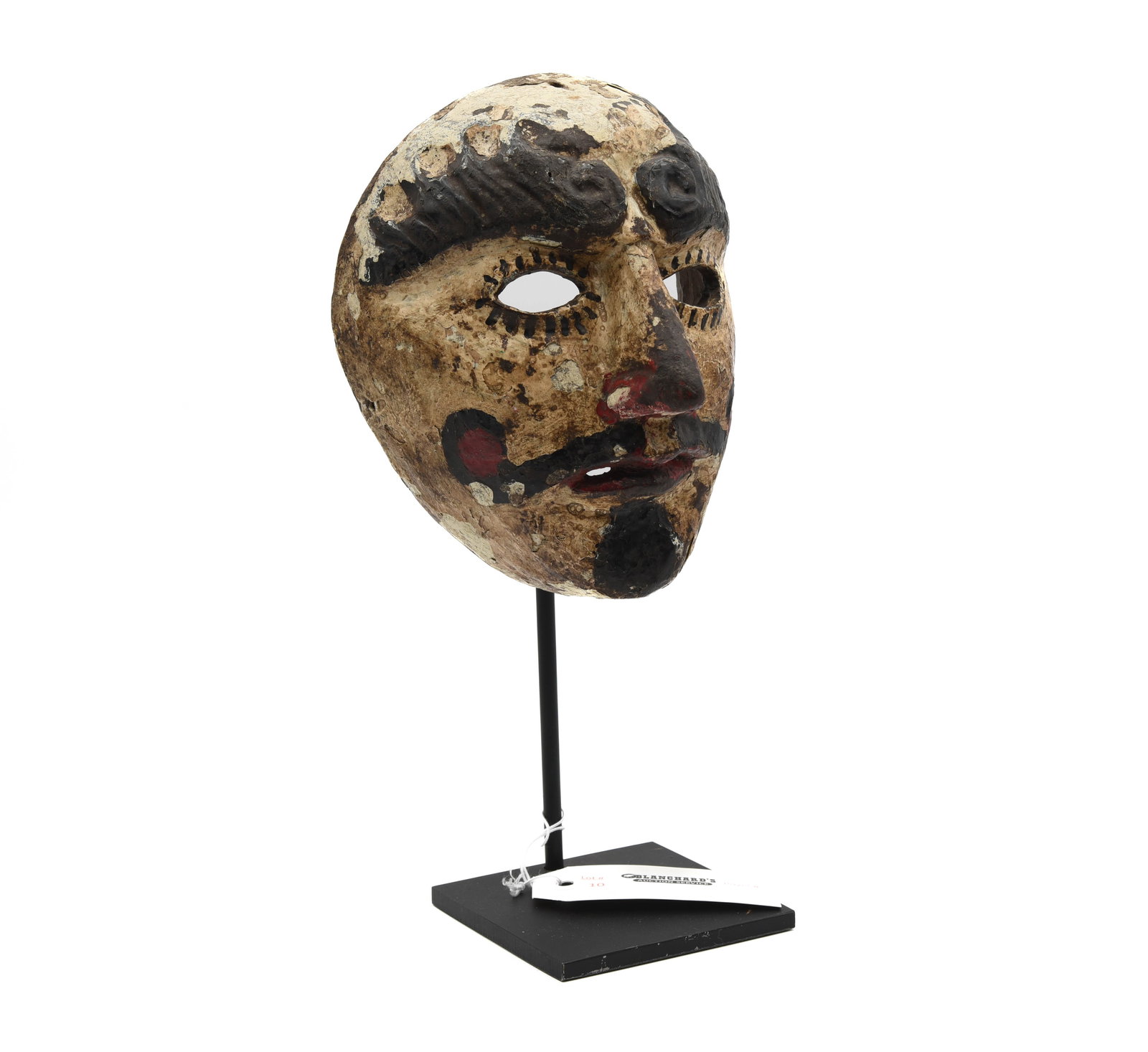 Folk Art Carved & Painted Face Mask (1 of 4)