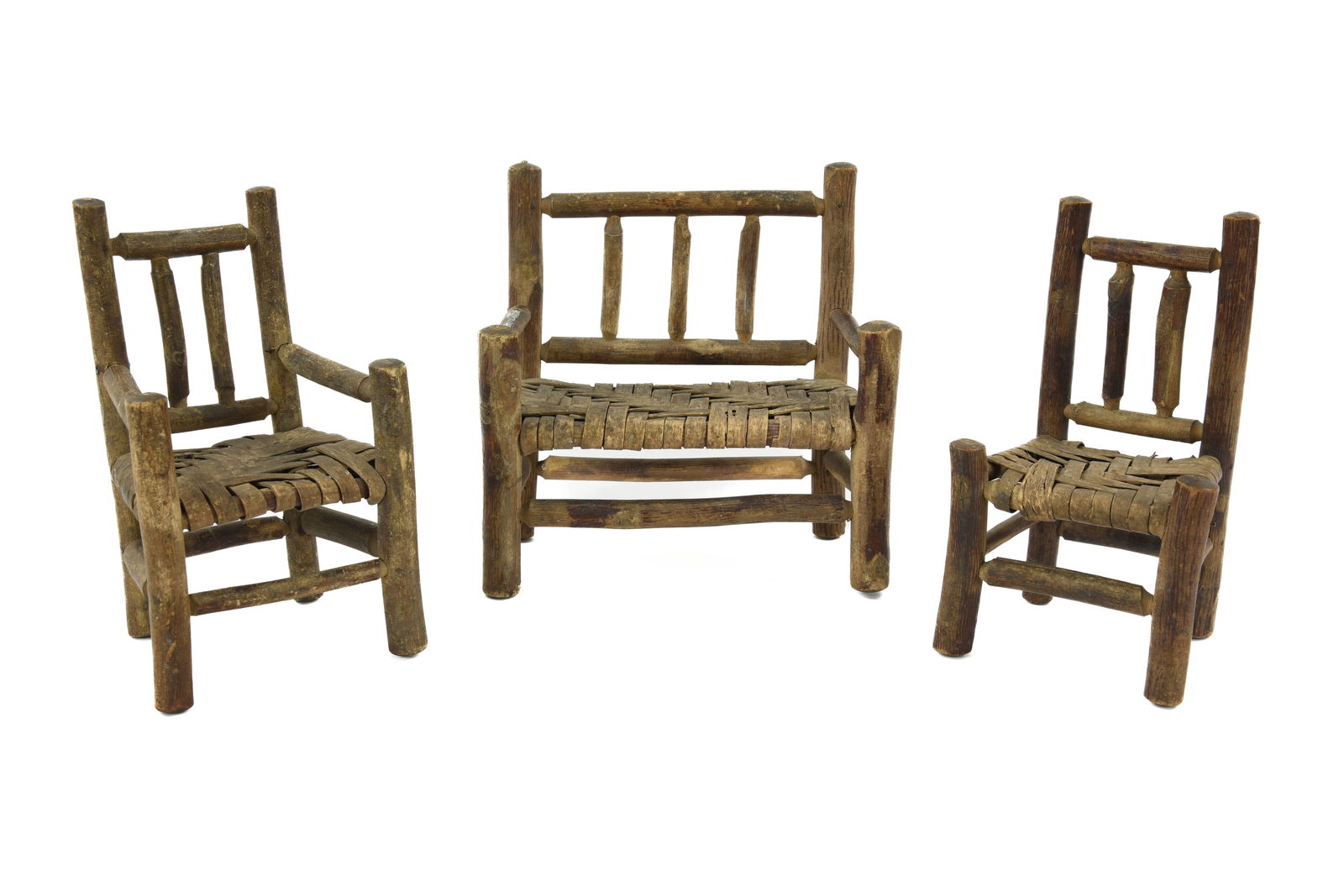 3 Piece Miniature Old Hickory Furniture Set (1 of 2)