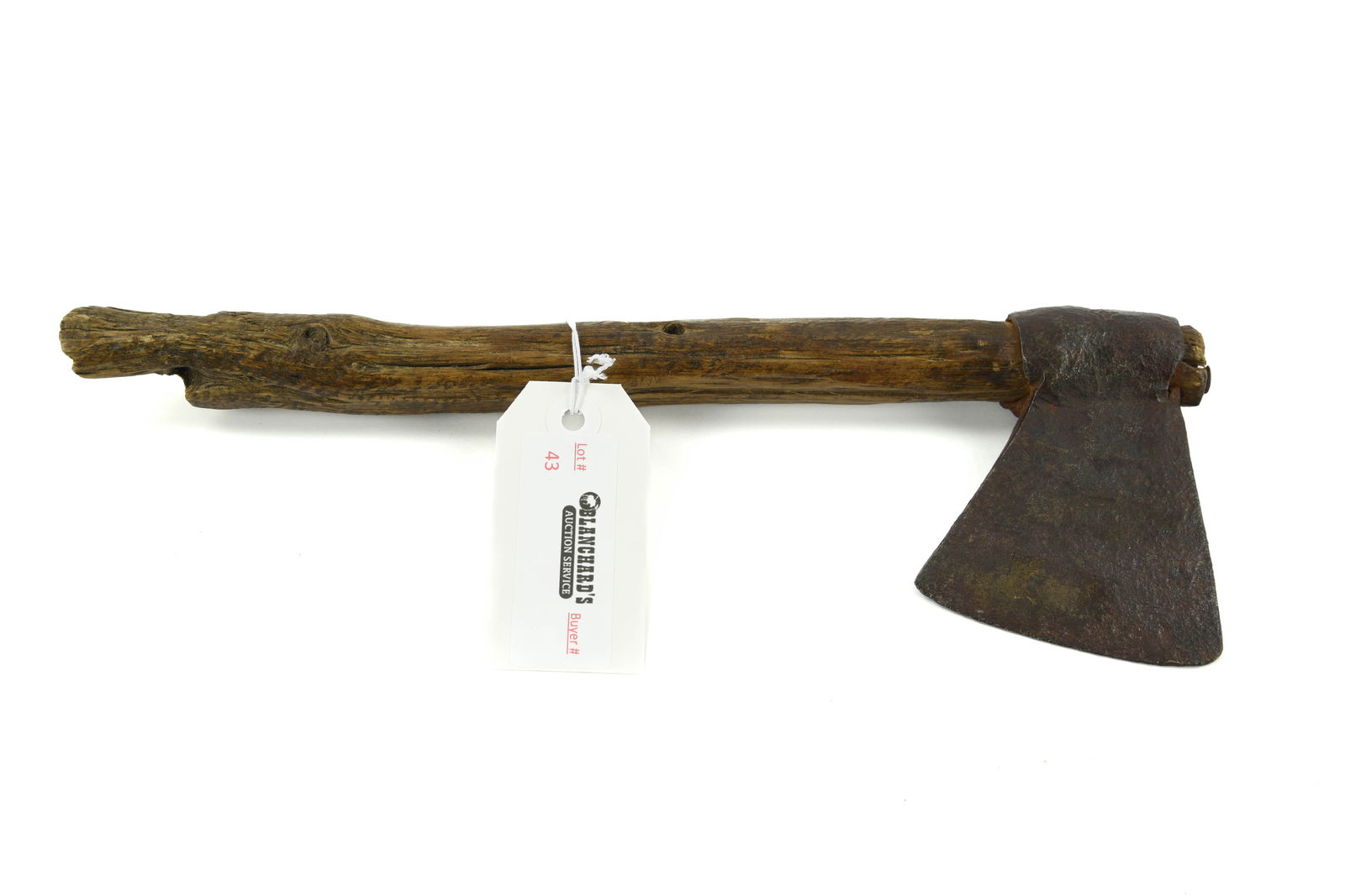 Small Hand Forged Hatchet w/ Tree Branch Handle (1 of 2)