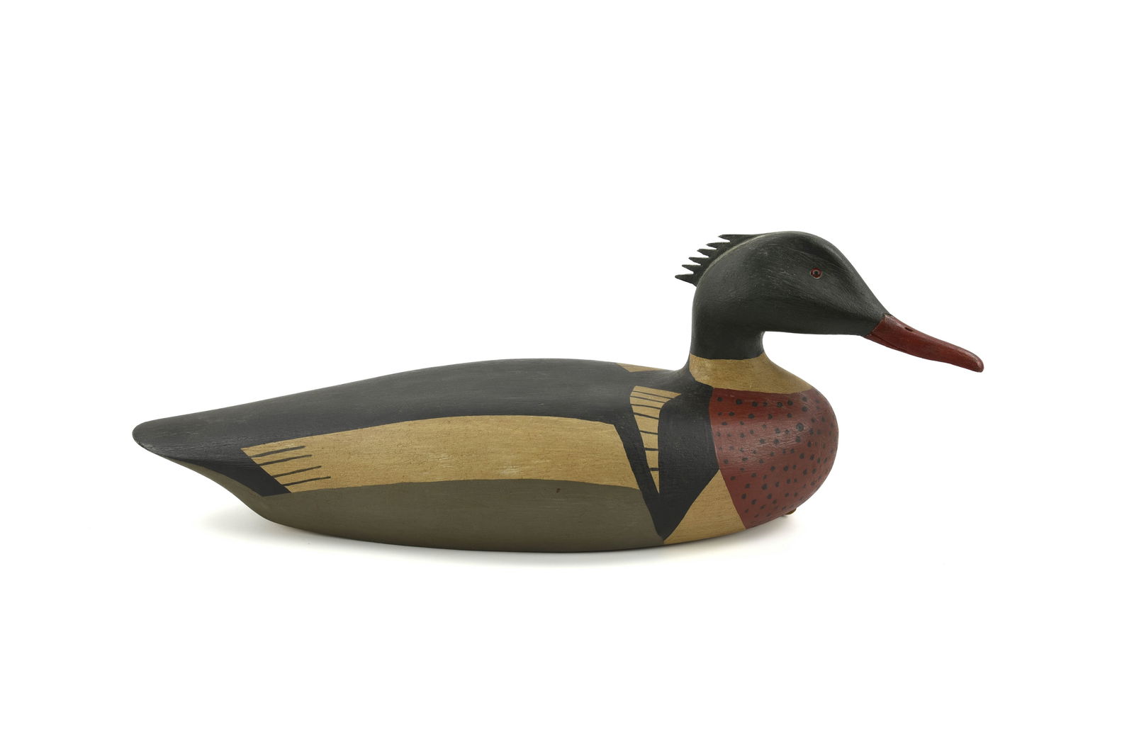 Hooded Merganser Carved & Painted Duck Decoy (1 of 4)