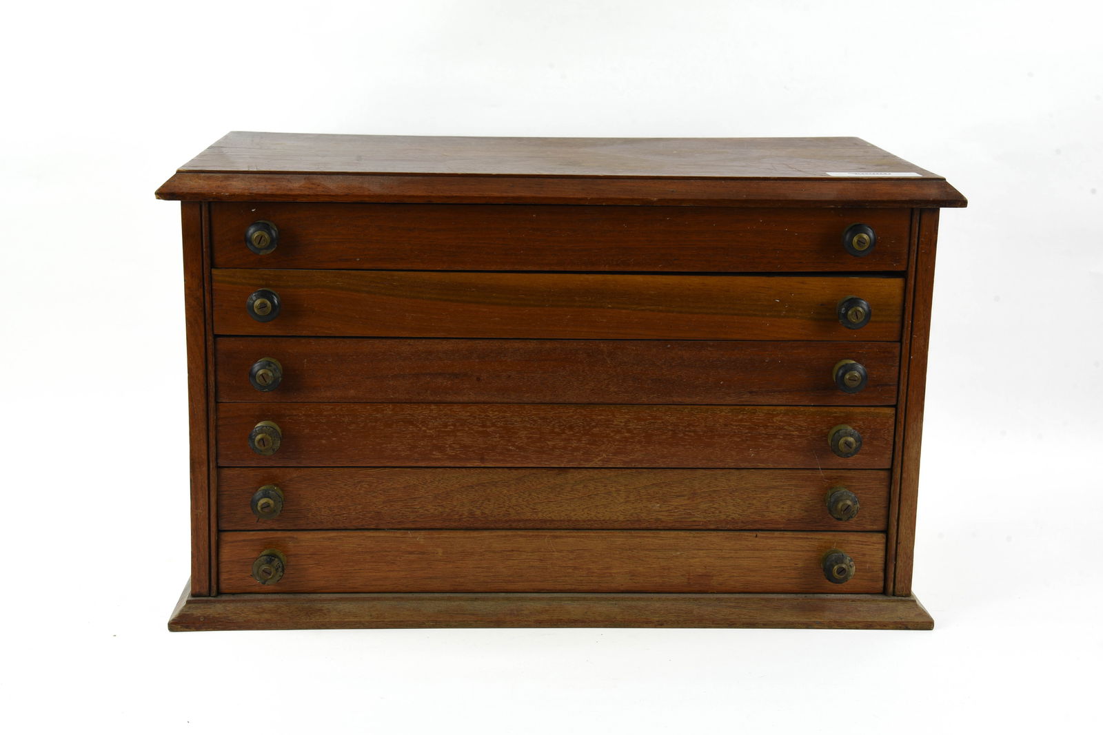 Walnut 6 Drawer Countertop Cabinet (1 of 2)