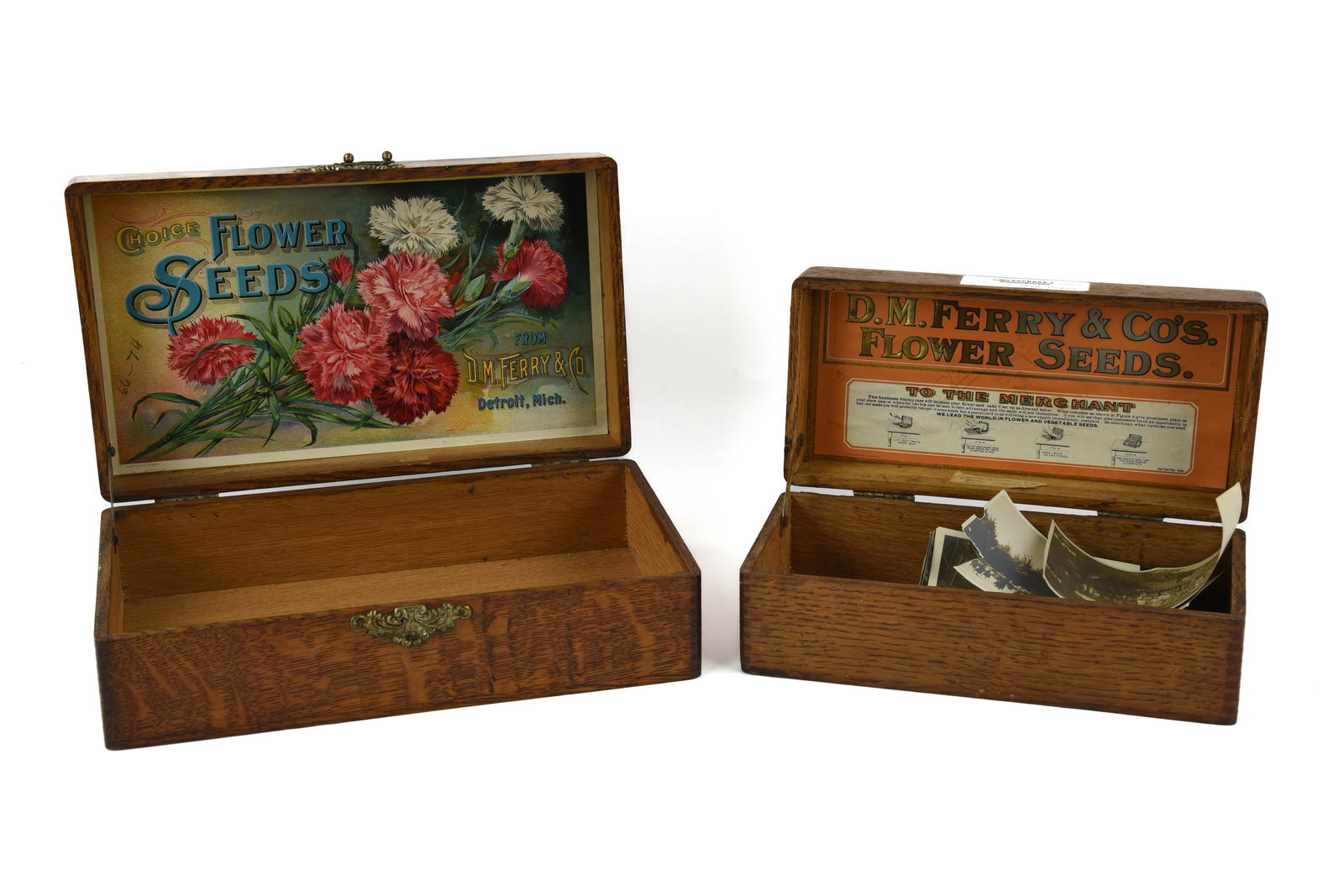 2 Oak Flower Seed Boxes with Advertisement (1 of 6)