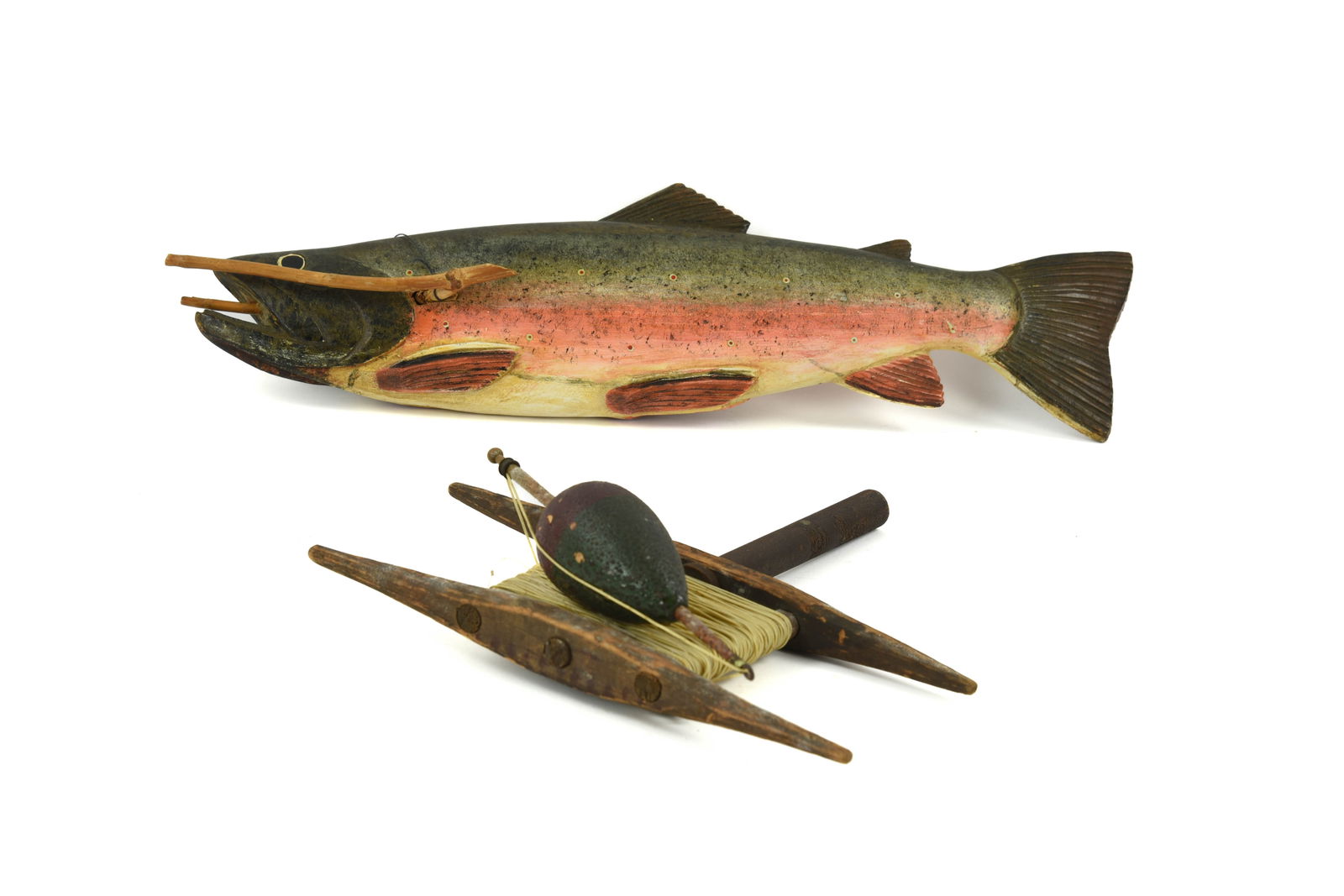 Wooden Carved & Painted Brook Trout (1 of 2)