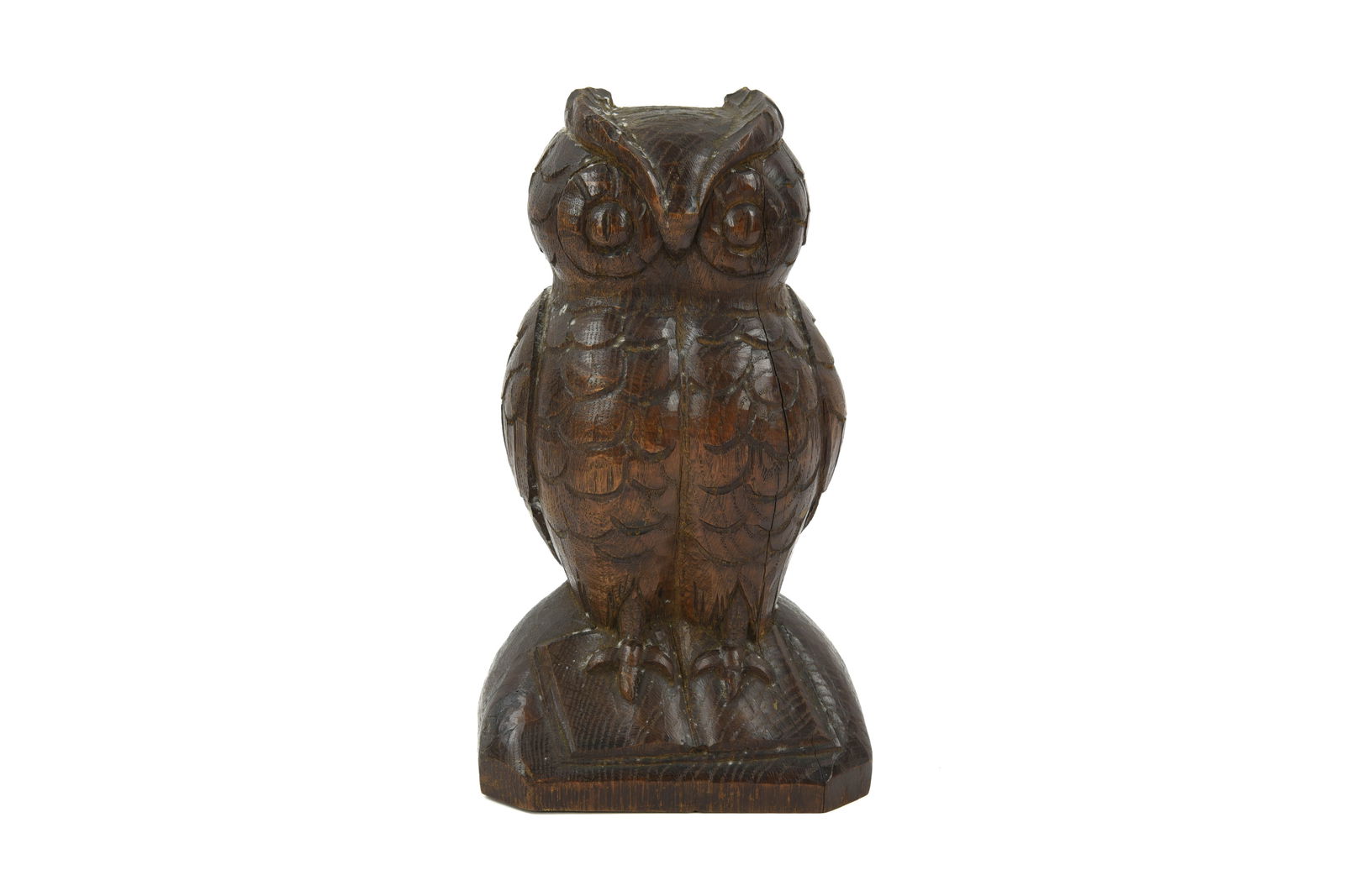 Folk Art Wooden Carved Owl (1 of 4)