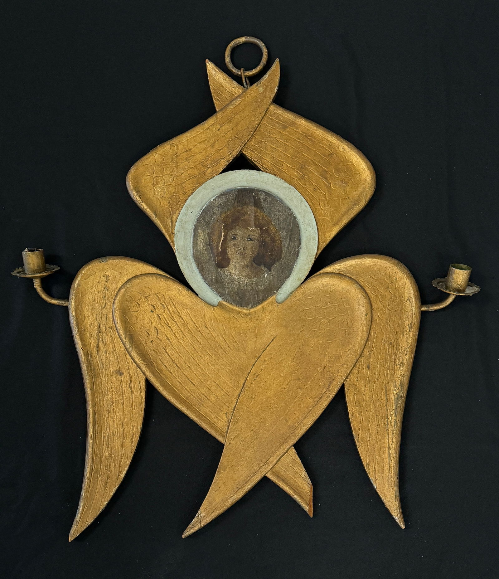 Double Sided Angel Wings Hanging Candelabra (1 of 4)