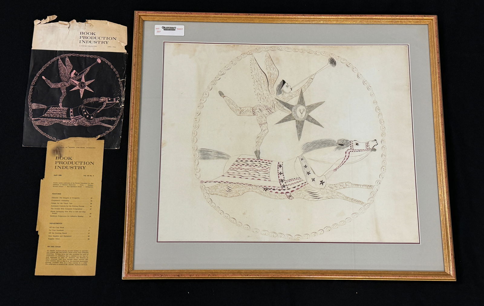 Tri Colored Calligraphy Drawing (1 of 4)