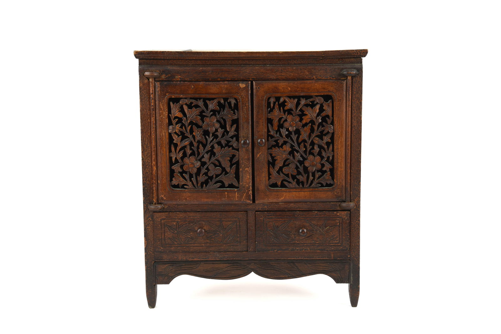 Antique Wooden Dresser Top Jewelry Cabinet (1 of 5)