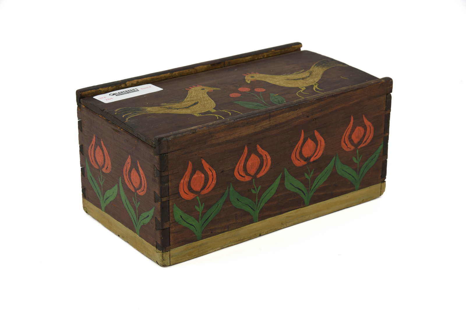 Paint Decorated Slide Top Candle Box (1 of 4)