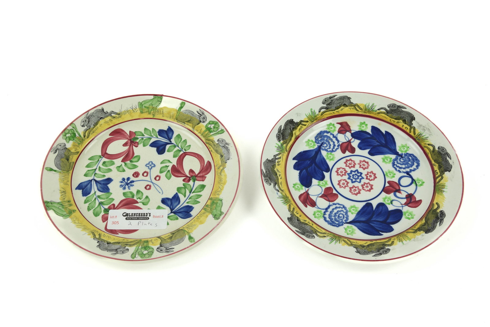 2 Stick Spatter Rabbitware Plates (1 of 3)