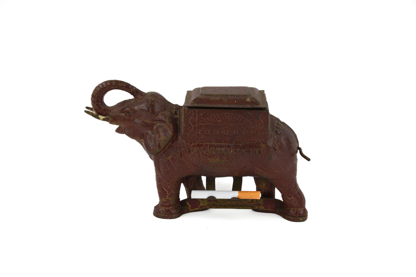 Cast Iron Elephant Mechanical Cigarette Dispenser (1 of 3)