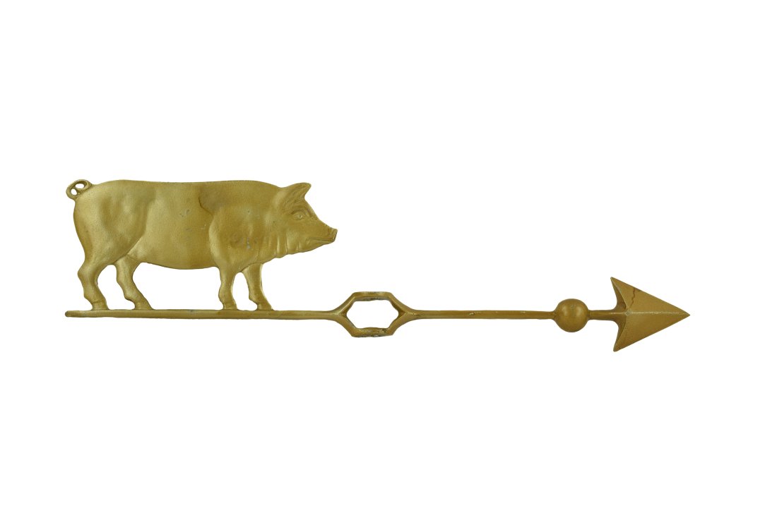 Painted Cast Pig Weathervane Directional (1 of 2)