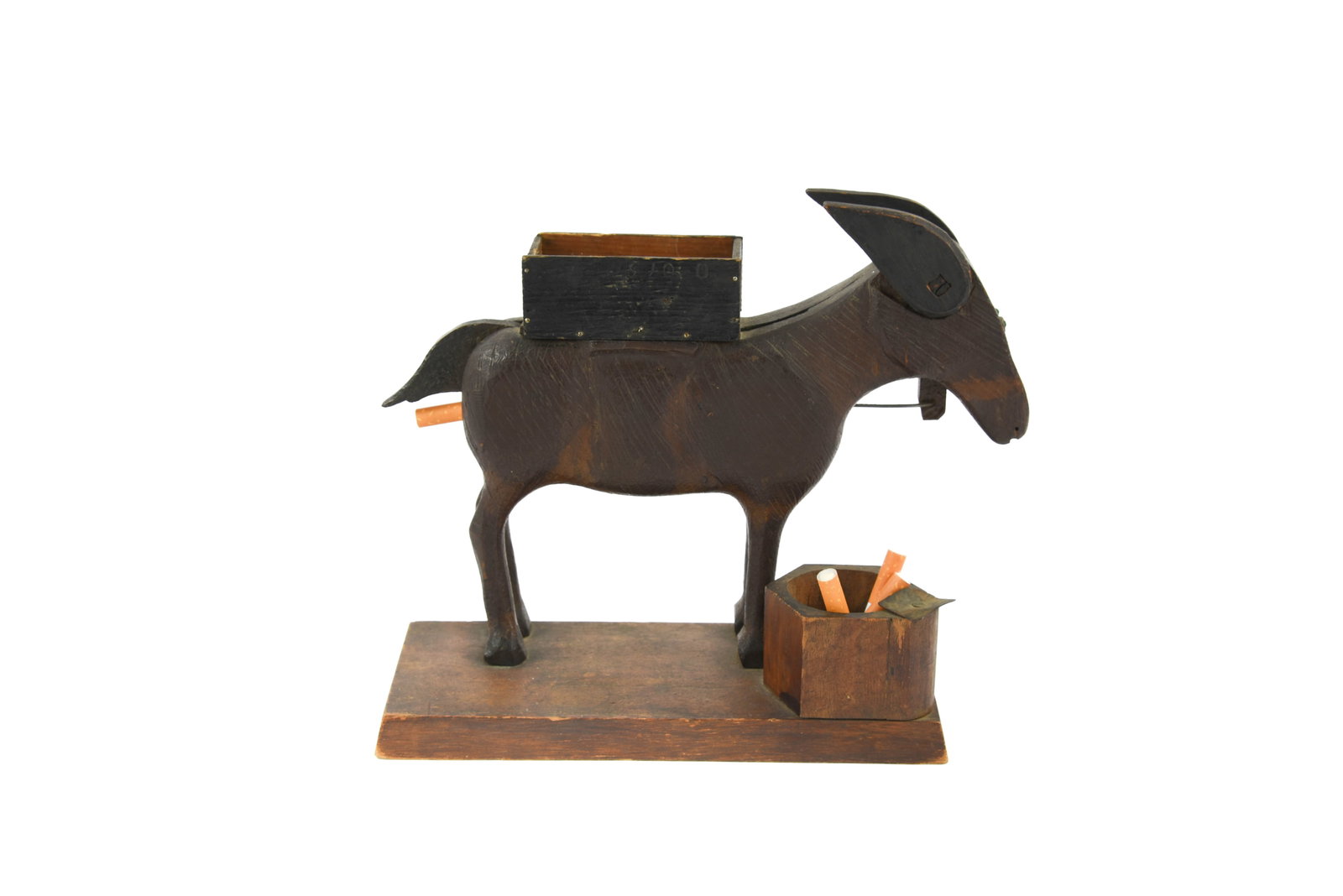 Whimsical Folk Art Donkey Cigarette Dispenser (1 of 5)