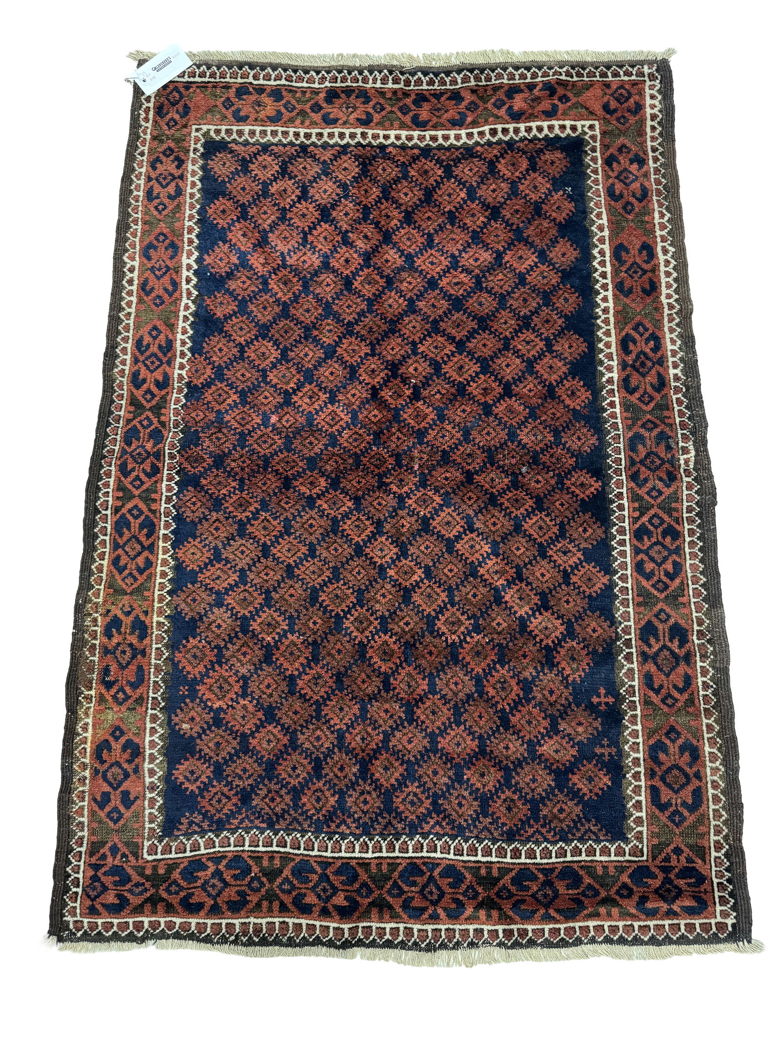Belouchi Hand Woven Oriental Throw Rug (1 of 3)