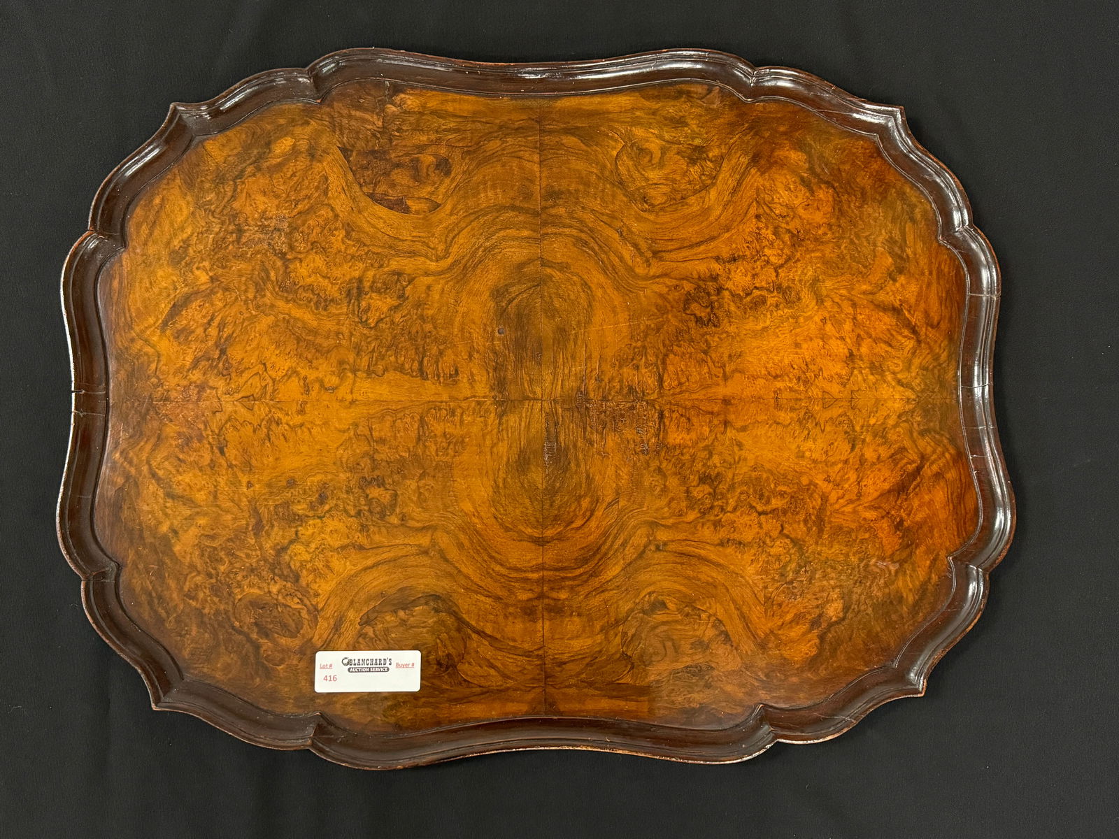 Burl Mahogany Serving Tray (1 of 2)