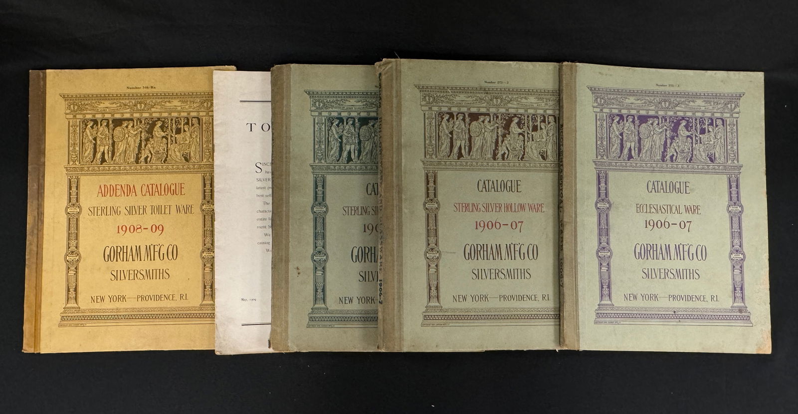 GORHAM SILVER LARGE FOLIO TRADE CATS., 1906-1908. (1 of 9)