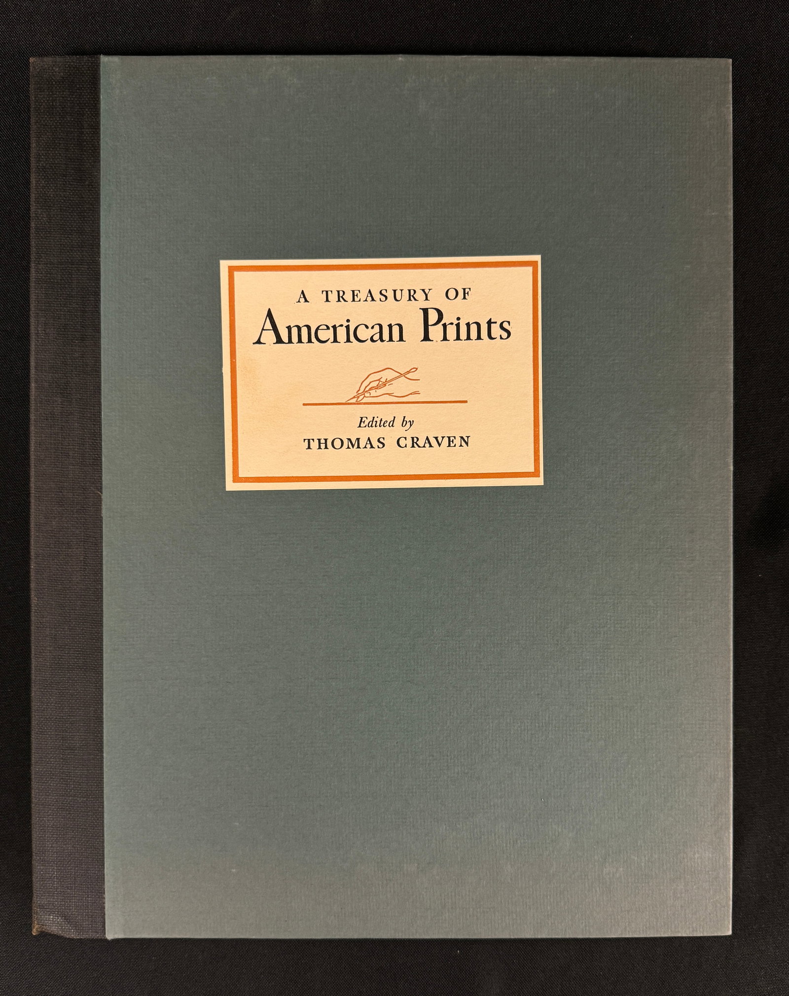 Craven’s TREASURY OF AMERICAN PRINTS, boxed: Craven, Thomas (editor). A Treasury of American Prints: A Selection of One Hundred Etchings and Lithographs by the Foremost Living American Artists. New York: Simon and Schuster, (1939). FOLIO, orig.