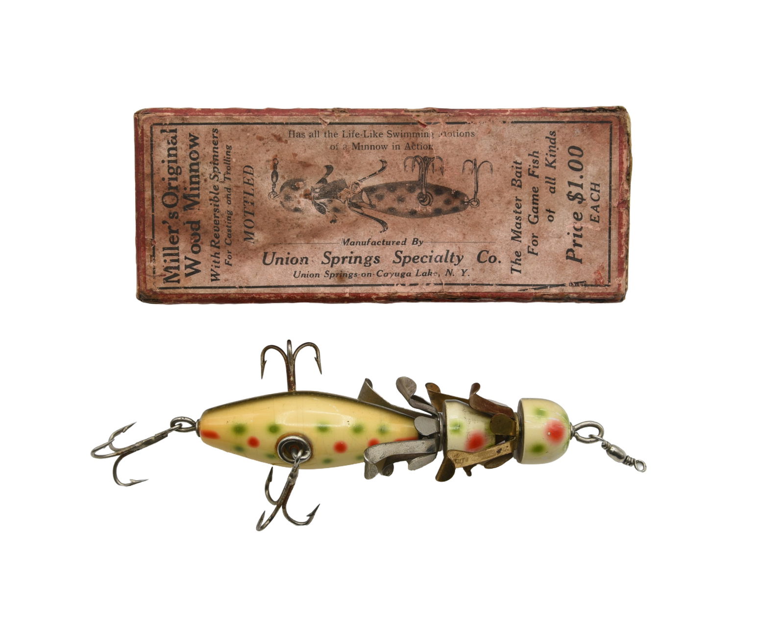 "Miller's Original Wood Minnow" Picture Box (1 of 3)