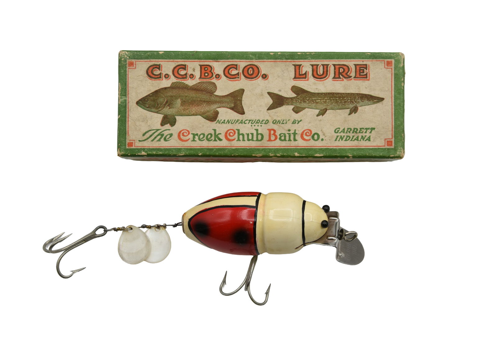贅沢屋の Chub Creek 3852 CREEK - Detail 1940（Lot c ホワイト Beetle ルアー・フライ