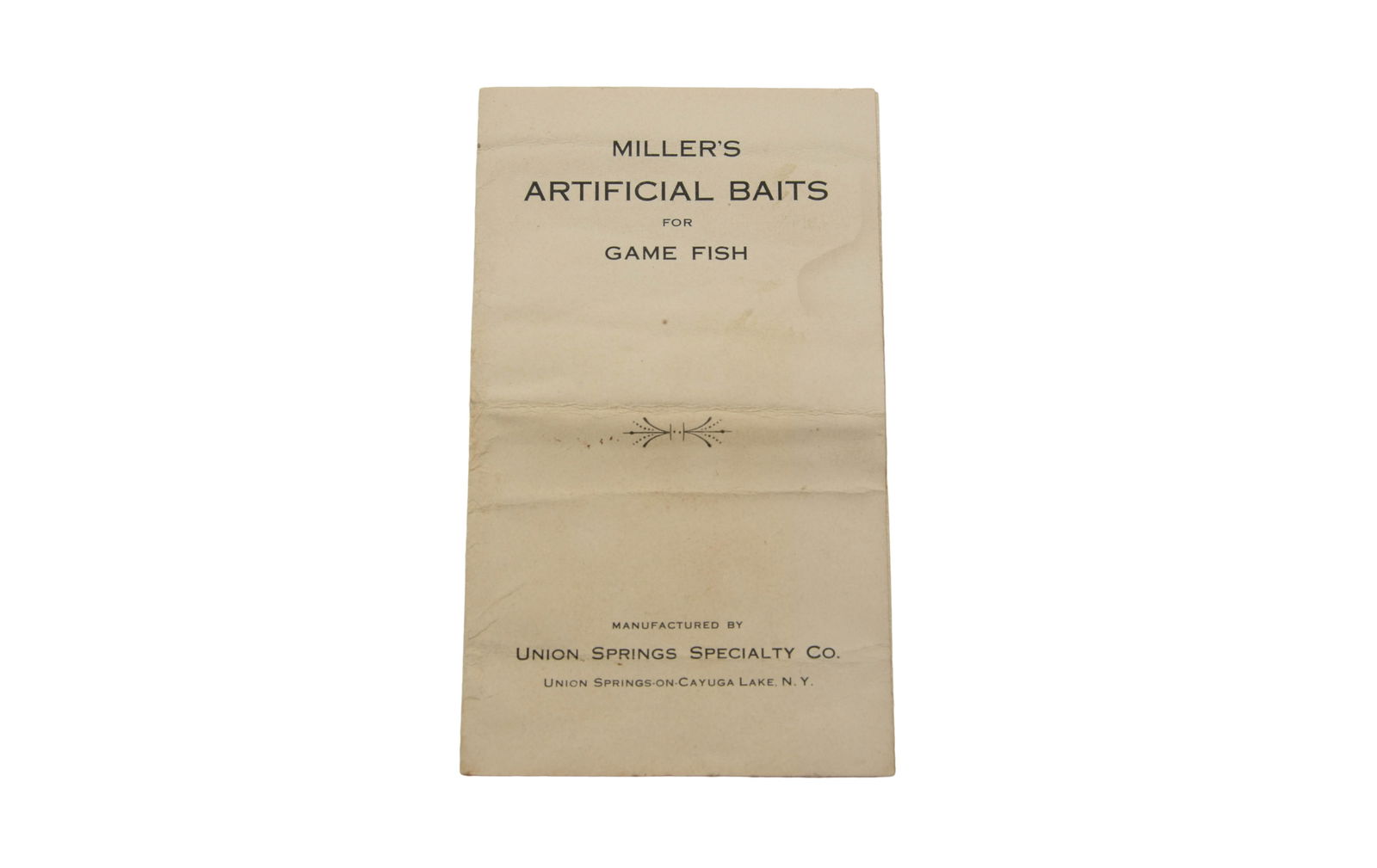1916 "Miller's Artificial Baits" Box Catalog (1 of 3)