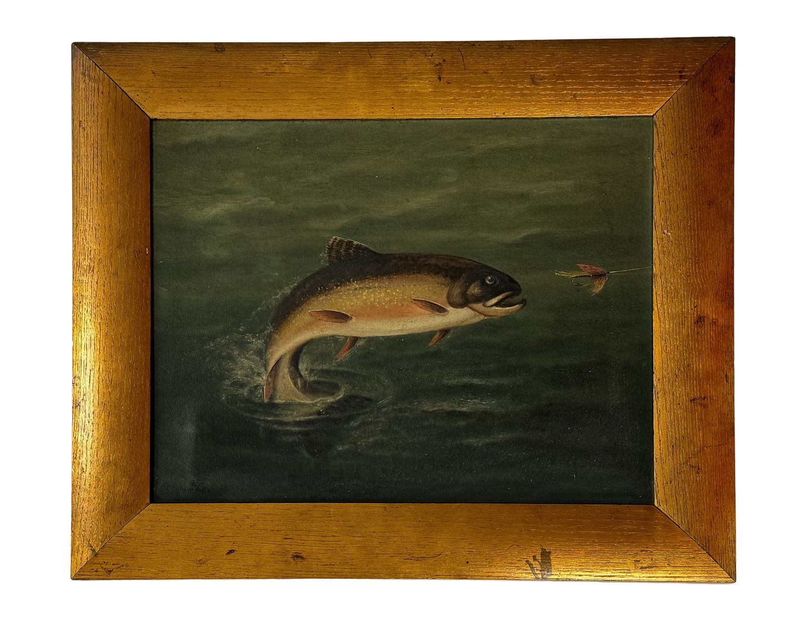 W.H. Plummer "Leaping Trout" Painting (1 of 4)