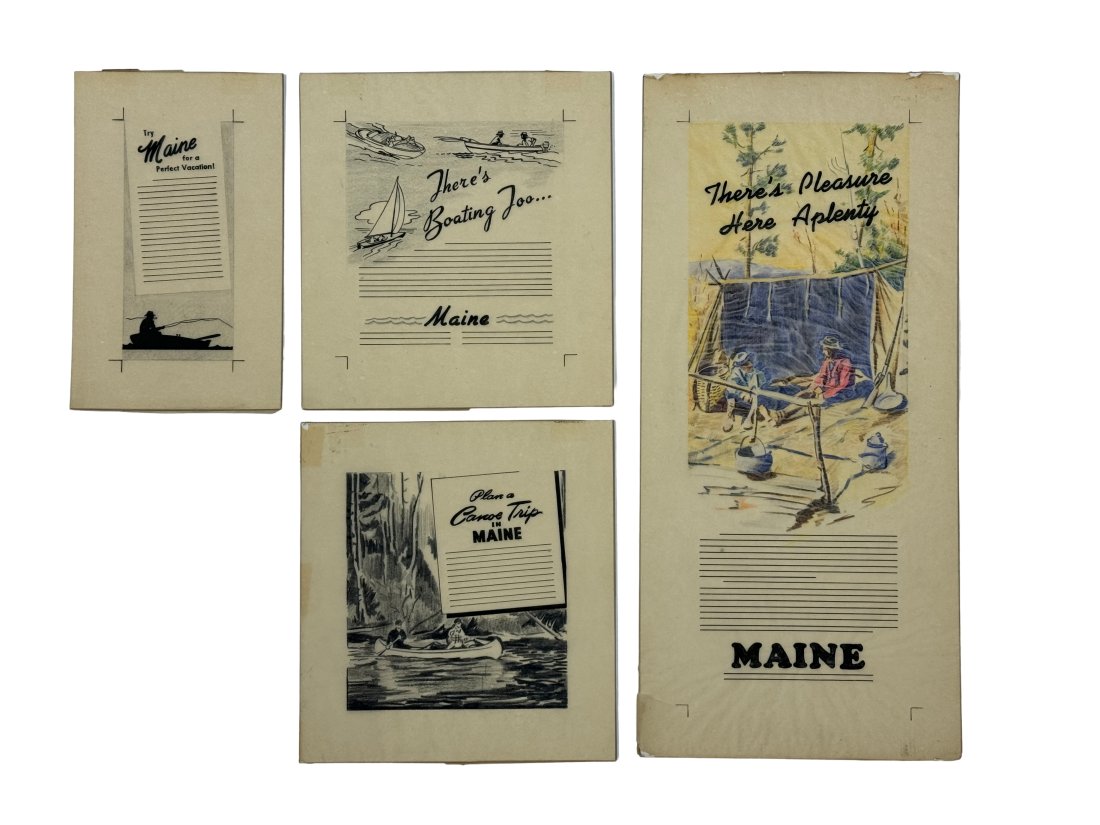 4 Vintage Maine Advertising Proofs (1 of 2)