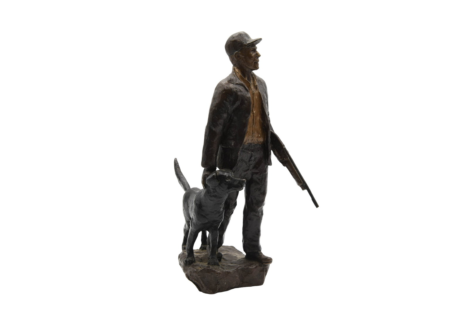 Mark Hopkins Bronze Sculpture - Hunter with Dog (1 of 4)