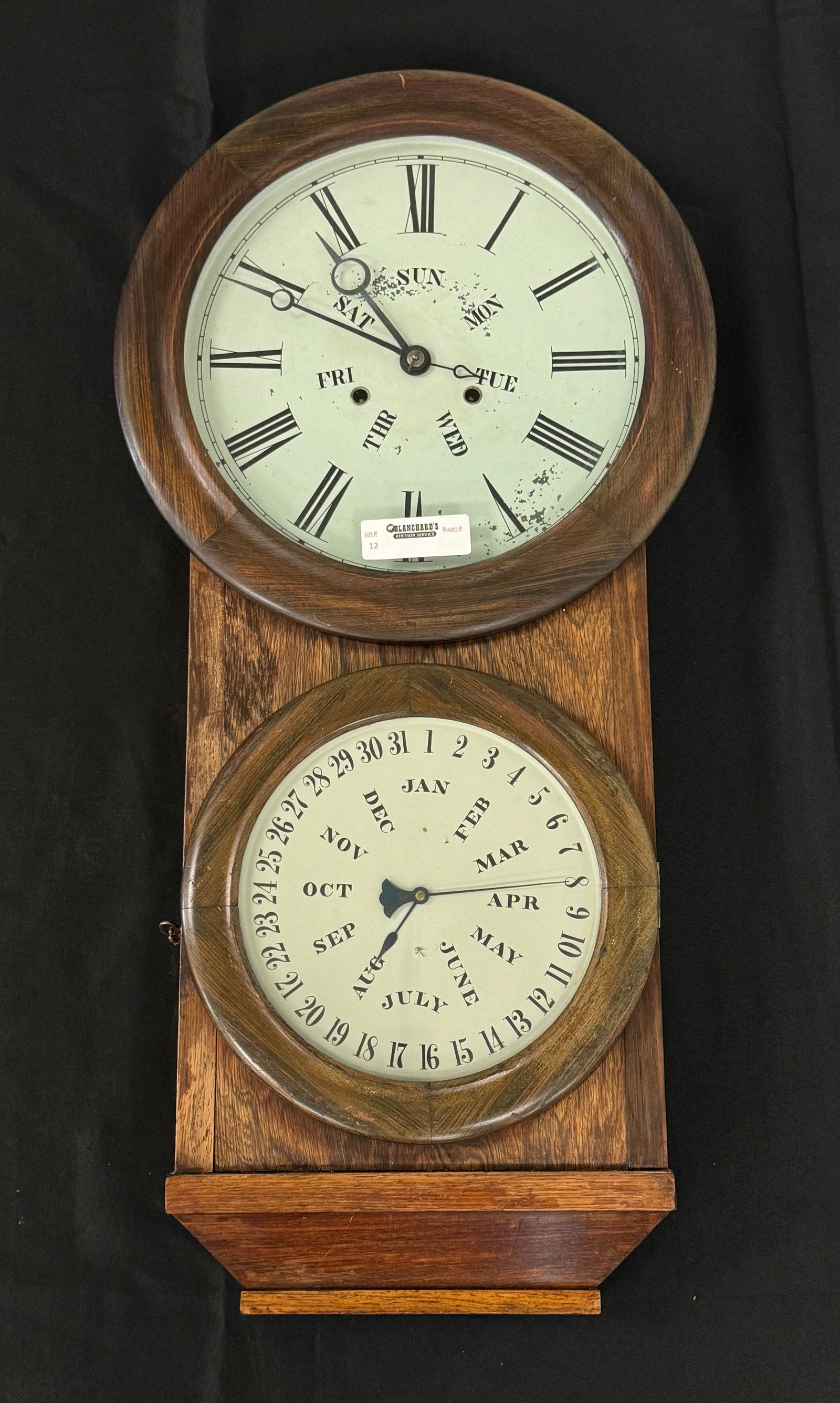B.B. Lewis Perpetual Calendar Clock Model No. 2 (1 of 3)