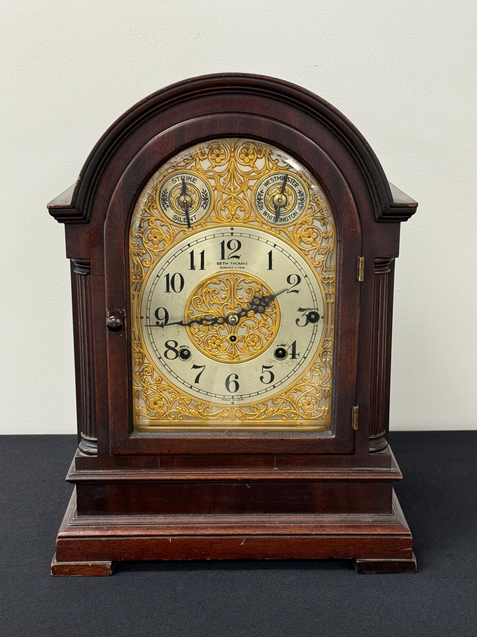 Seth Thomas 8 Bell Senora Chime Bracket Clock (1 of 4)