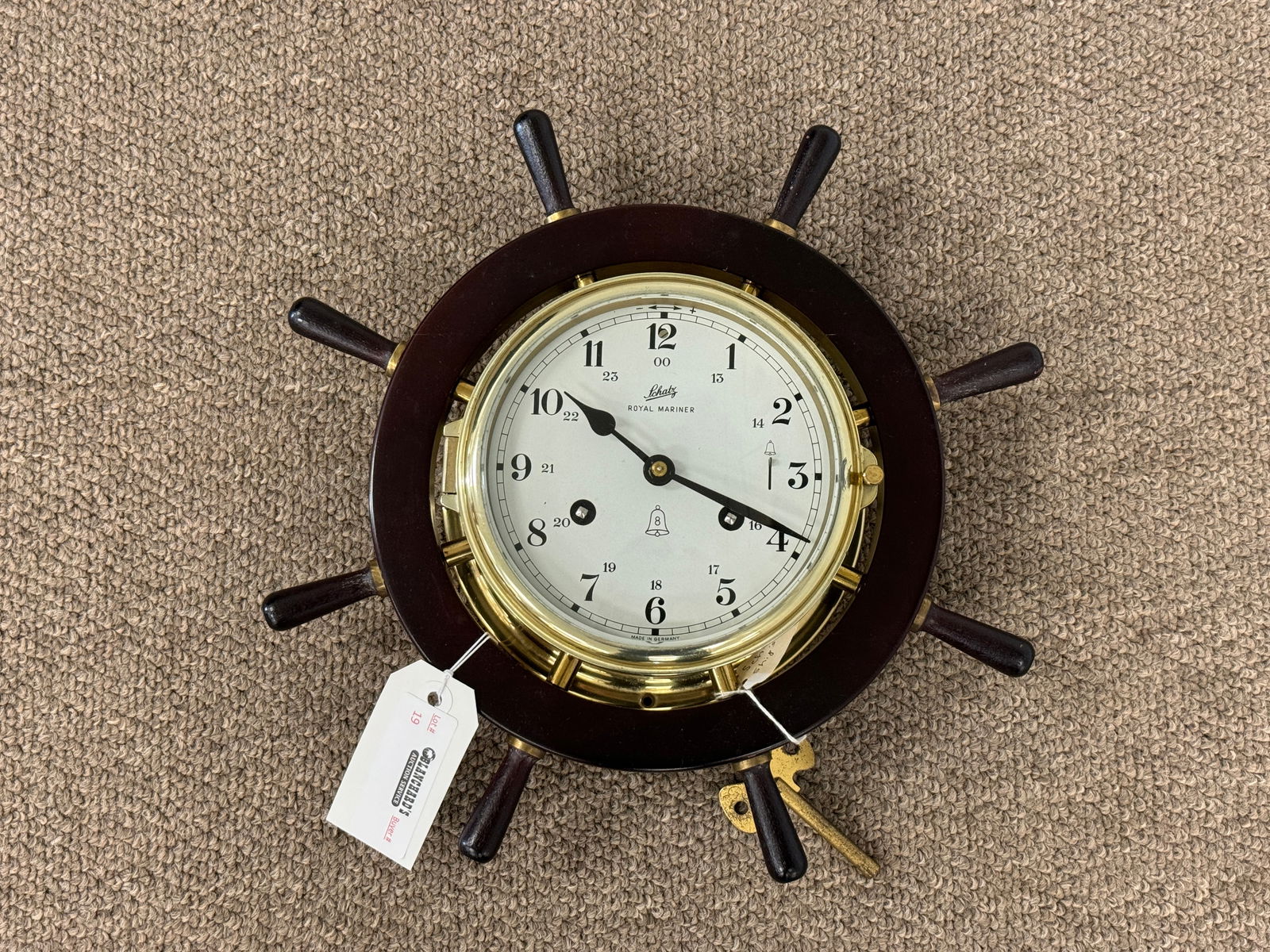 Schatz Royal Mariner German Ship Wheel Clock (1 of 4)