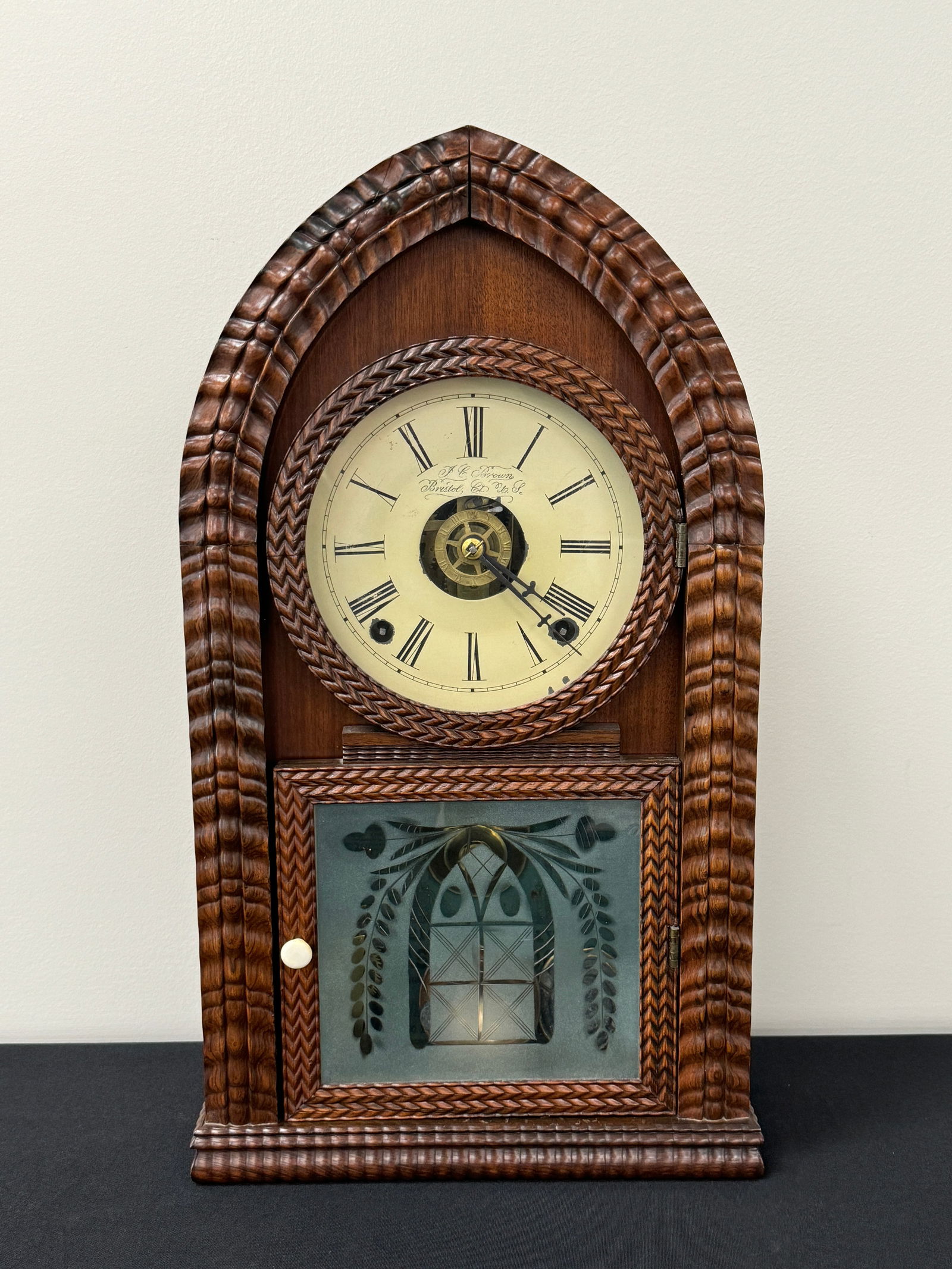 J.C. Brown Beehive Ripple Clock w/ Rosewood Case (1 of 5)