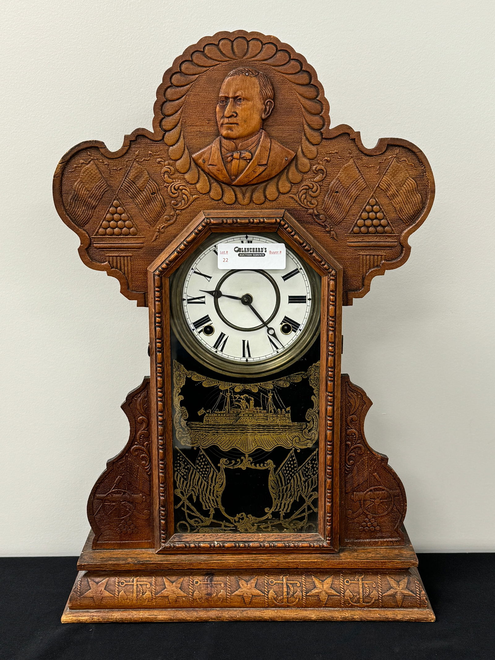 Ingraham Gingerbread Clock with McKinley (1 of 4)