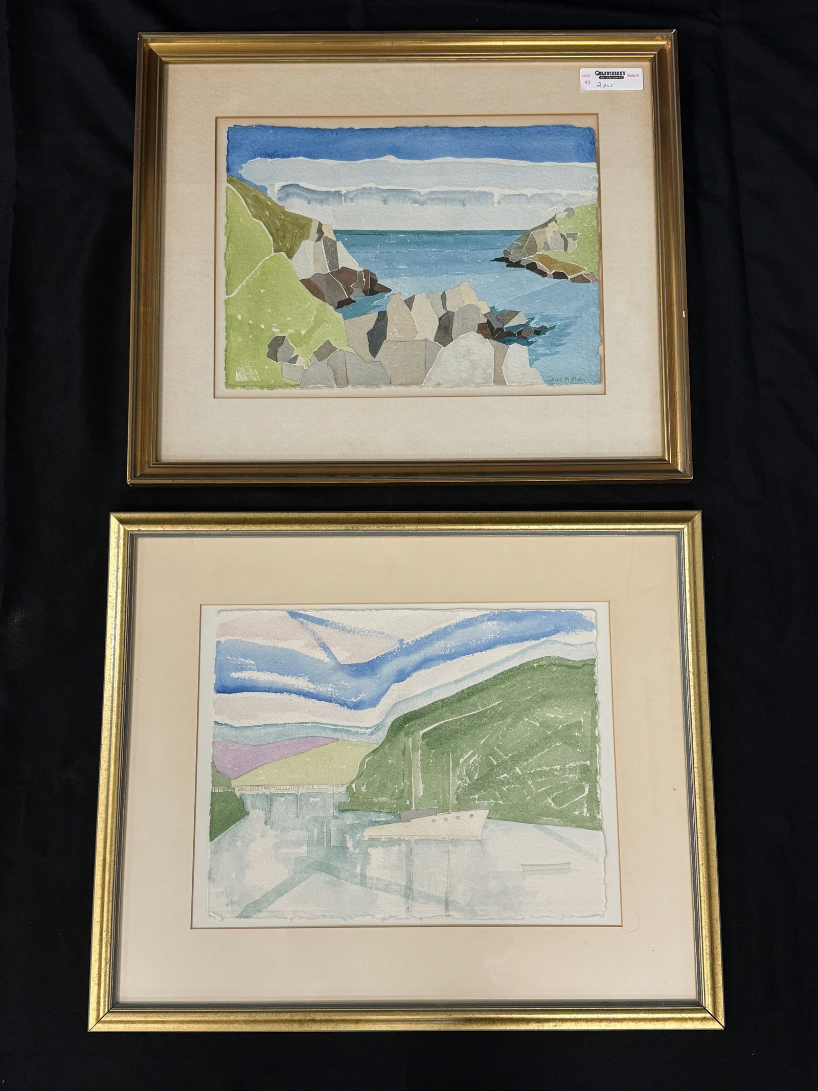 2 Irish Coastal Landscape Watercolors (1 of 6)