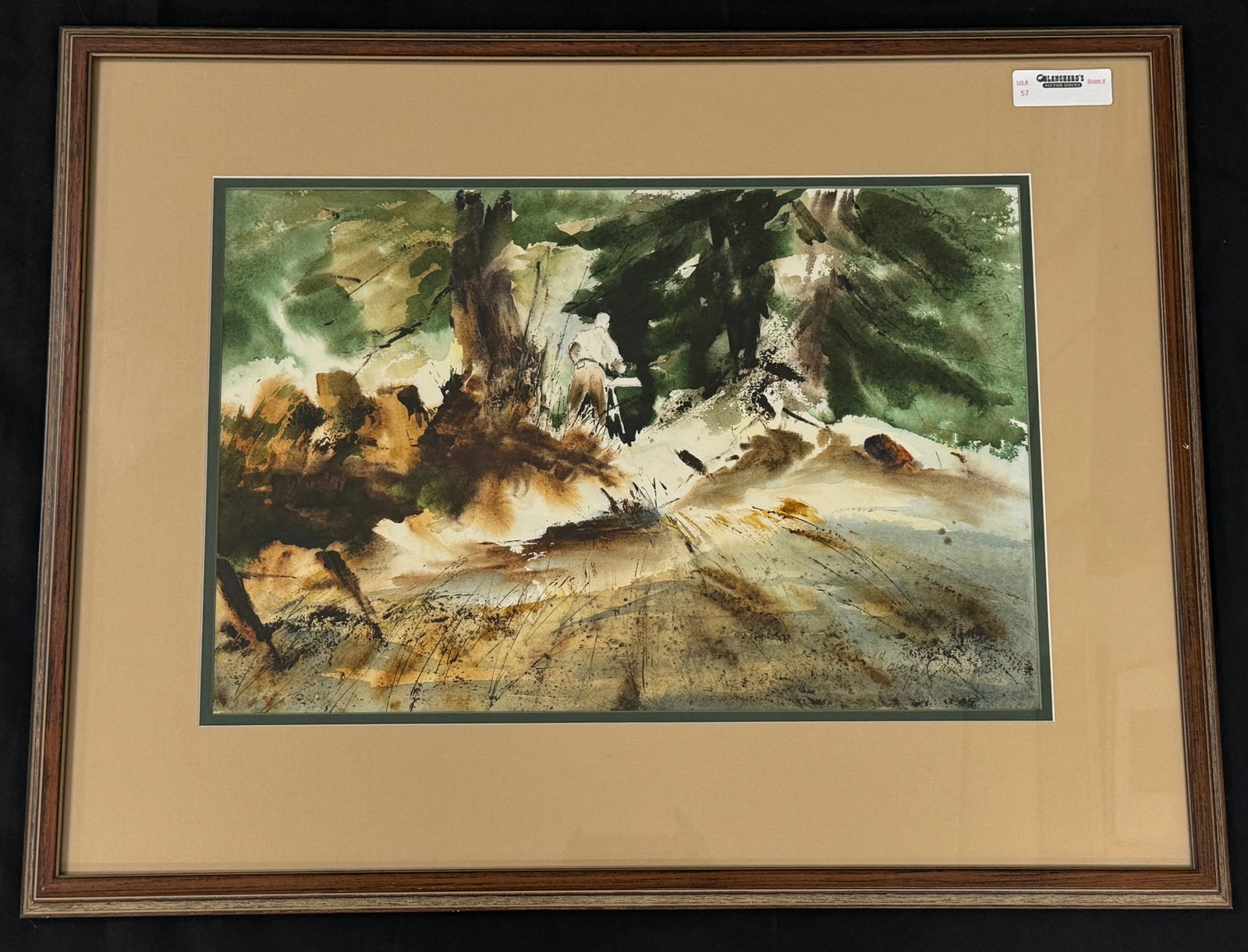 Original Watercolor Painting of Artist: signed lower right Mary... 30 1/2" x 23 1/2" . From The Randy Rall Estate in Syracuse, NY.