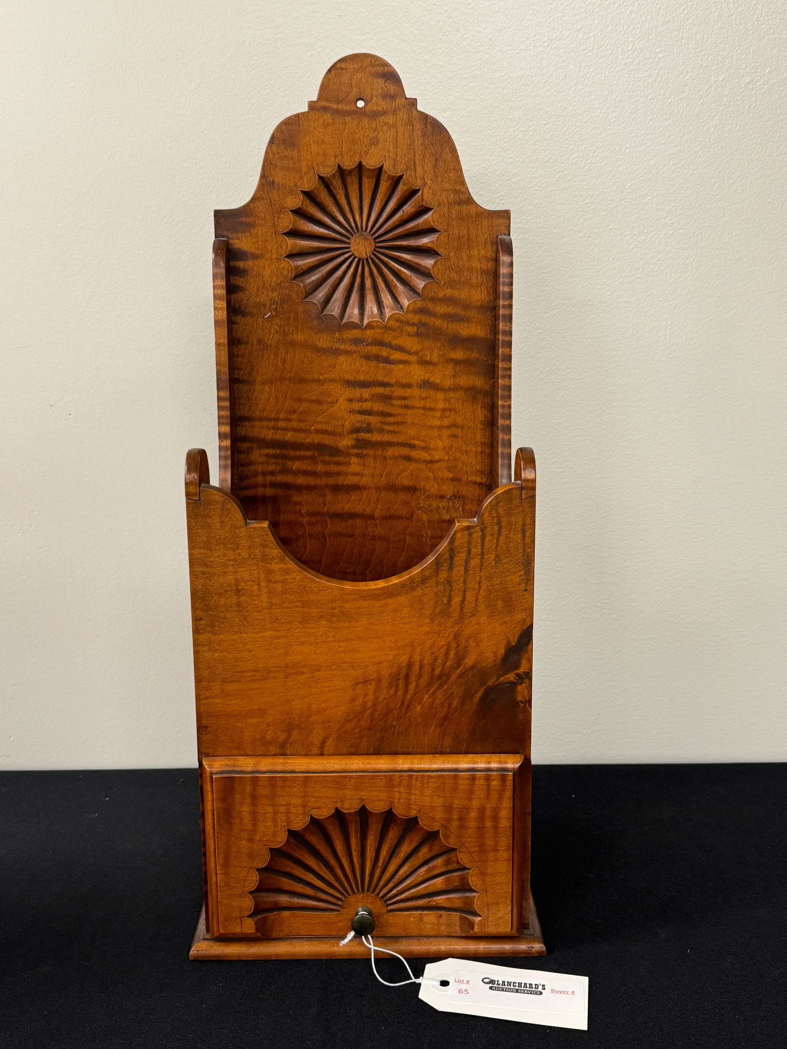 Curly Maple Pipe Box with David Le Fort Label (1 of 3)