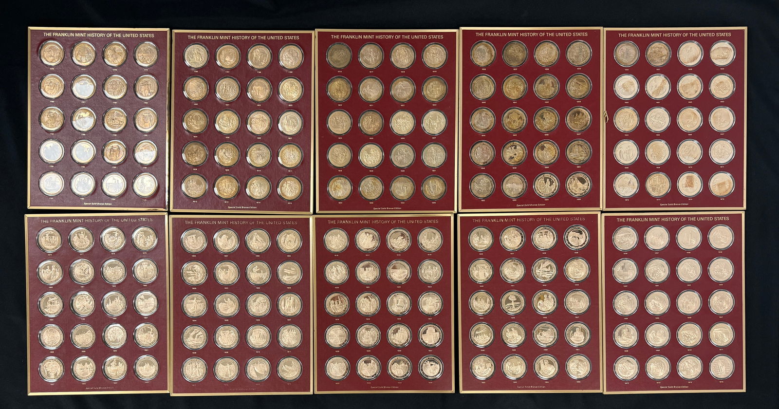 Franklin Mint History of the US Solid Bronze Coins (1 of 3)