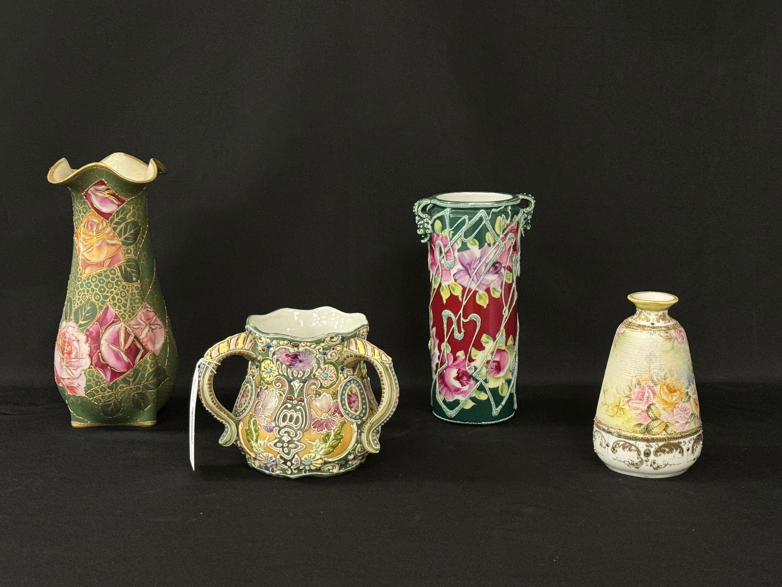 4 Nippon Moriage Vases (1 of 8)