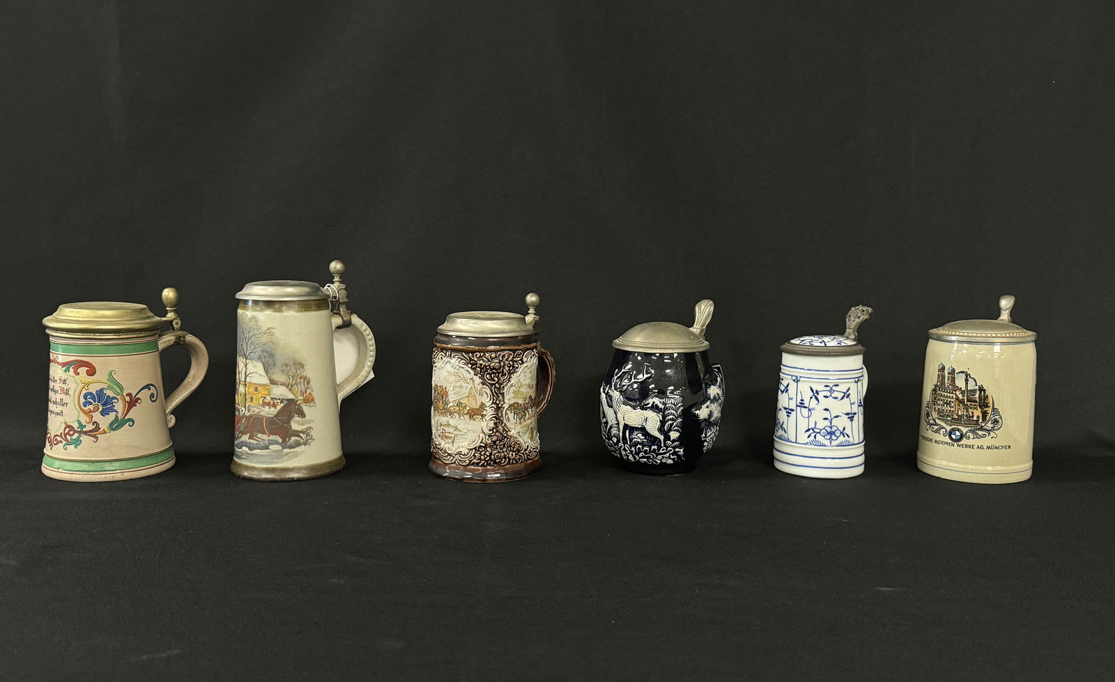 6 German Beer Steins (1 of 3)