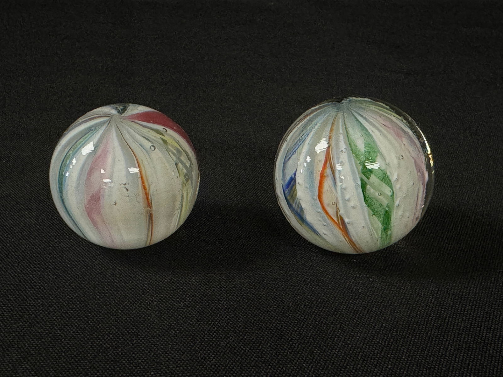 2 Contemporary Glass Marbles - Both Signed (1 of 3)